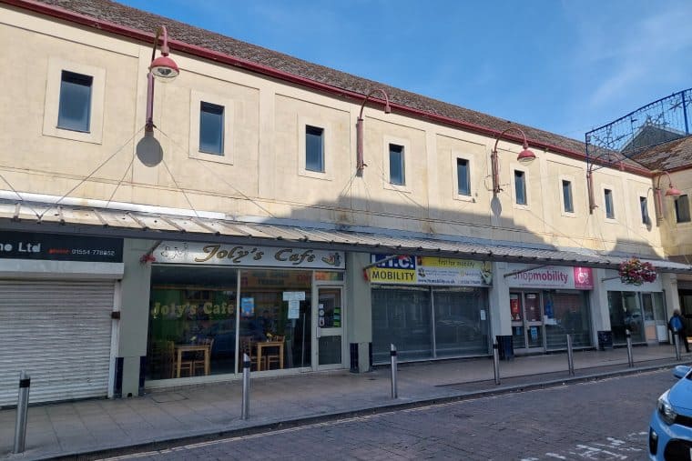 A picture of shops in Llanelli