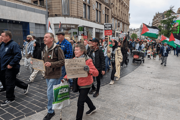 May Day march in Liverpool, as Croydon Tramlink enginners strike