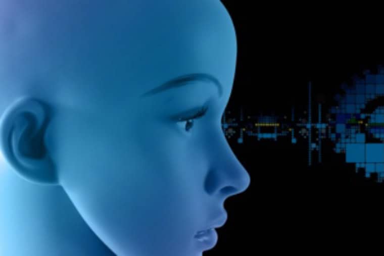 An image of an AI generated women, her face is in profile