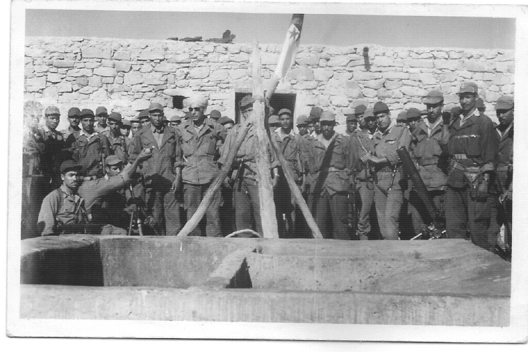 Algerian rebel fighters in the mountains during the struggle for Algeria's independence