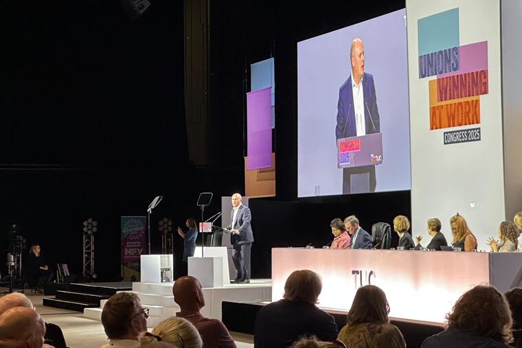 Paul Nowak TUC union federation general secretary has helped gut the Bill (Photo: The_TUC on X)