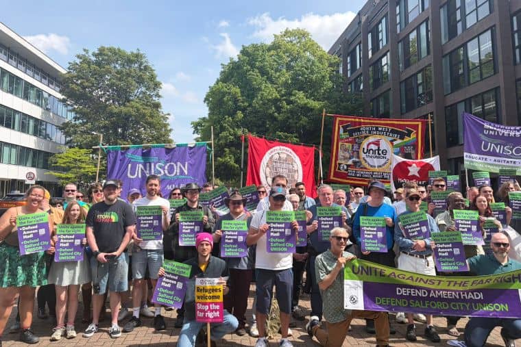 Ameen Hadi and other Unison activists and supporters