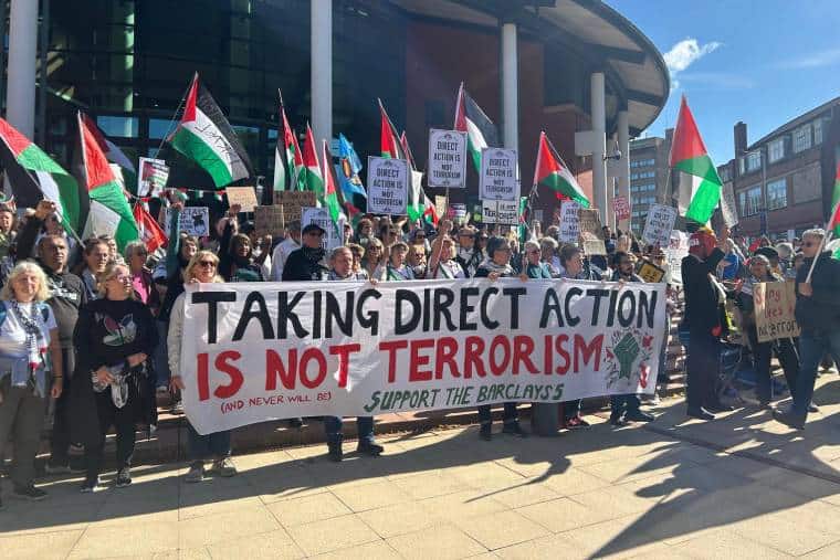 Barclays Five Palestine activists not sentenced as terrorists