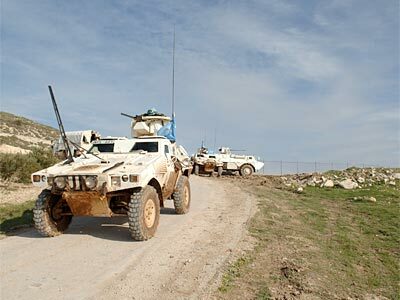 A UN patrol in south Lebanon (Pics: Guy Smallman)