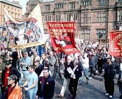Hundreds of postal workers march in Coventry