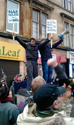 ‘Nae Nazis’ in Pollokshields
(Pic: Stevie Dolan)