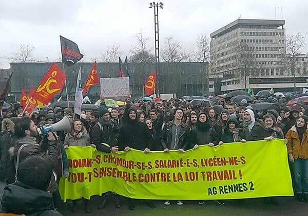 Protesting in Rennes