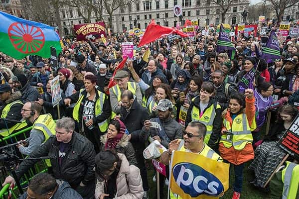 Tens of thousands join demos to stand up to racism