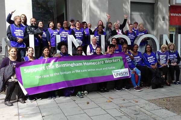 Birmingham care strikers need support