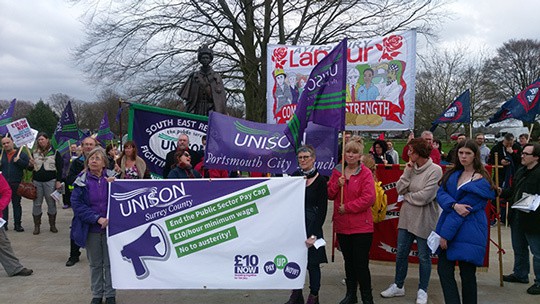 Reports round up: Trade unionists protest in Philip Hammond’s constituency