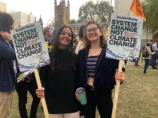 Drew (right) said Extinction Rebellion has shown that people can make a difference
