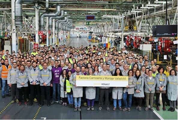Stopping work at a Renault factory